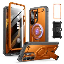 Supcase MagPro hoesje Samsung Galaxy S26 Ultra met screenprotector - Oranje