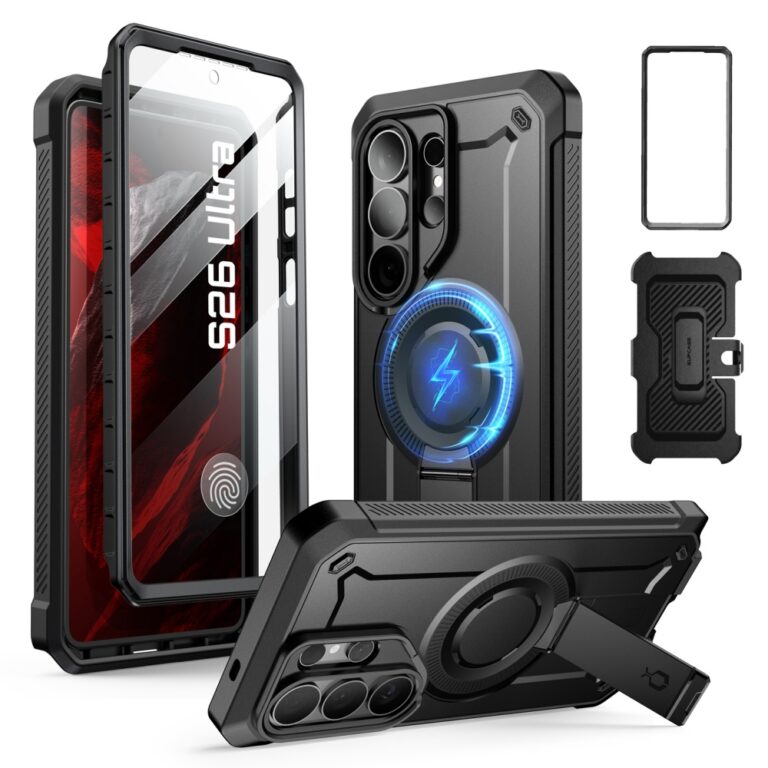 Supcase MagPro hoesje Samsung Galaxy S26 Ultra met screenprotector - Zwart