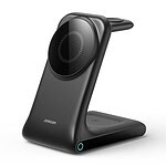 Joyroom 3-in-1 draadloze oplader met MagSafe standaard (15W) voor telefoon, oordopjes en smartwatch – Zwart - 1