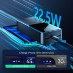 Joyroom Star Series powerbank 30.000 mAh met 22,5W snelladen (USB-C + 2x USB-A) en LED display – Zwart - 3