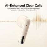 Joyroom Jpods true wireless oordopjes met dual mic ENC en touchbediening – Beige - 2