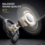 Joyroom Openfree open-ear true wireless oordopjes met Bluetooth 5.4 en lange speeltijd – Zwart - 6