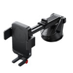 Joyroom Telefoonhouder met draadloze oplader (dashboard) – zwart - 1