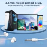 Joyroom bedrade in-ear oordopjes met microfoon en 3,5mm jack – HiFi geluid – Wit - 4