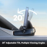 Joyroom dashboard telefoonhouder Auto met auto-lock klem en nanogel voet – 360° draaibaar – Zwart - 3