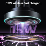 Joyroom magnetische Telefoonhouder Auto met 15W draadloze oplader voor ventilatierooster – Zwart - 4