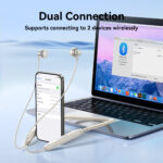 Joyroom neckband draadloze oordopjes met Bluetooth 5.4 en lage latency (60ms) – Beige - 4