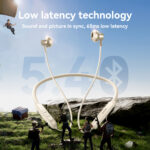 Joyroom neckband draadloze oordopjes met Bluetooth 5.4 en lage latency (60ms) – Beige - 5