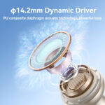 Joyroom neckband draadloze oordopjes met Bluetooth 5.4 en lage latency (60ms) – Beige - 6