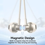 Joyroom neckband draadloze oordopjes met Bluetooth 5.4 en lage latency (60ms) – Beige - 8