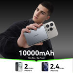 Joyroom ultradunne magnetische powerbank 10.000 mAh met 15W draadloos laden en 20W PD snelladen – Grijs - 6