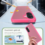 Solidenz Frosted Samsung Galaxy A57 hoesje – Fel roze - 4
