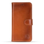 Solidenz Moda Book iPhone 13 Pro echt leren hoesje – Bruin Main Image