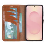 Solidenz Moda Book Samsung Galaxy S26 echt leren hoesje – Bruin - 3