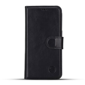 Solidenz Moda Book Samsung Galaxy S26 Plus echt leren hoesje - Zwart