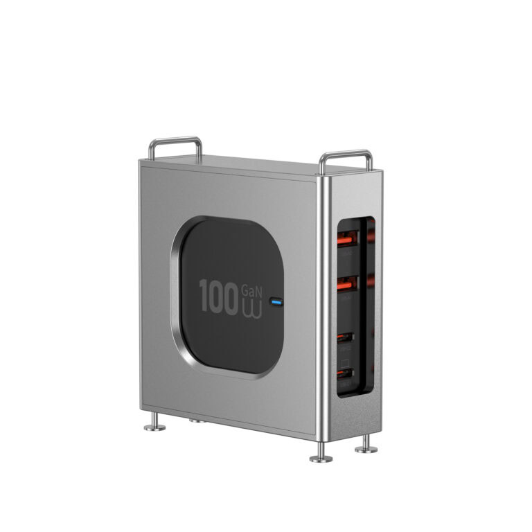 WiWU 100W snellader – Vierpoorts oplader – Titanium