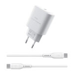 WiWU 30W snellader – USB-C oplader inclusief USB-C Kabel – Wit