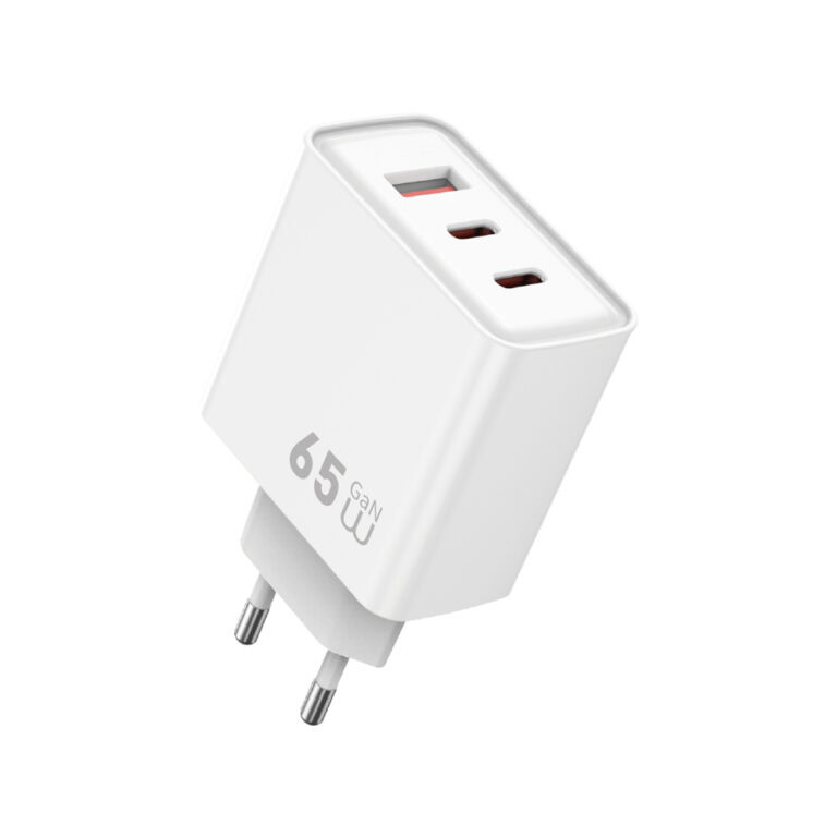 WiWU 65W snellader – Driepoorts Charger zonder Kabel  – Wit