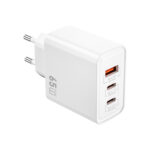 WiWU 65W snellader – Driepoorts Charger zonder Kabel  – Wit - 2