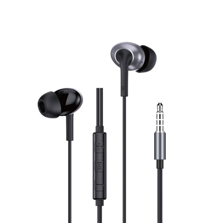 WiWU EB317 3.5mm Bedrade Oordopjes 1.2m - Zwart
