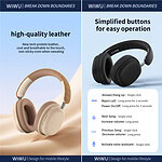 WiWU Elite Draadloze Koptelefoon – Khaki - 4