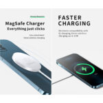 WiWU Magsafe oplader – Type C – 15W – Draadloos Magnetisch Opladen – Wit - 1