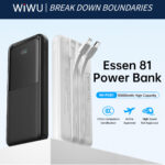 WiWU Powerbank 10000mAh 2-in-1 kabel Type-C en Lightning – Digital display – Wit - 5