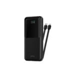 WiWU Powerbank 10000mAh 2-in-1 kabel Type-C en Lightning - Digital display - Zwart