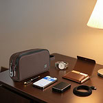 WiWU Pro Reis Tas – voor Telefoon – Met vingerscan vergrendeling – Bruin - 2