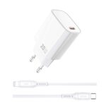 WiWU USB-C snellader 20W – Stekker inclusief USB-C naar Lightning Kabel – Wit