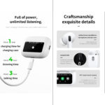 WiWU draadloze oordopjes met touchscreen oplaadcase – Wit - 6