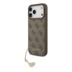 Guess 4G Charm MagSafe Hoesje iPhone 17 Pro Max - Bruin