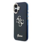 Guess IML 4G Script Metal Logo Hoesje iPhone 17 – Blauw - 1