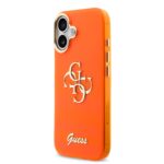 Guess IML 4G Script Metal Logo Hoesje iPhone 17 – Oranje - 1