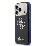 Guess IML 4G Script Metal Logo Hoesje iPhone 17 Pro – Blauw - 1