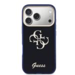 Guess IML 4G Script Metal Logo Hoesje iPhone 17 Pro – Blauw - 2