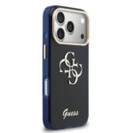 Guess IML 4G Script Metal Logo Hoesje iPhone 17 Pro Max – Blauw - 3
