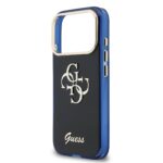 Guess IML 4G Script Metal Logo Hoesje iPhone 17 Pro Max – Blauw - 4