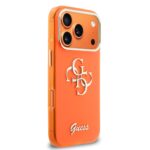 Guess IML 4G Script Metal Logo Hoesje iPhone 17 Pro Max – Oranje - 3