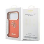 Guess IML 4G Script Metal Logo Hoesje iPhone 17 Pro Max – Oranje - 6