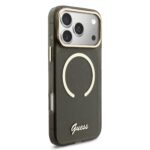 Guess IML Glitter Script Strap MagSafe Hoesje iPhone 17 Pro Max – Zwart - 1