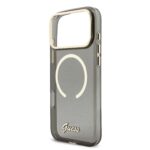 Guess IML Glitter Script Strap MagSafe Hoesje iPhone 17 Pro Max – Zwart - 2