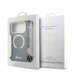 Guess IML Glitter Script Strap MagSafe Hoesje iPhone 17 Pro Max – Zwart - 5