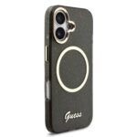 Guess IML Glitter Script Strap MagSafe Hoesje iPhone 17 – Zwart - 2