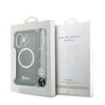 Guess IML Glitter Script Strap MagSafe Hoesje iPhone 17 – Zwart - 6