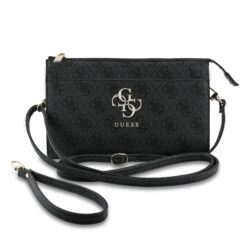 Guess PU 4G Metal Logo Handtas - Zwart