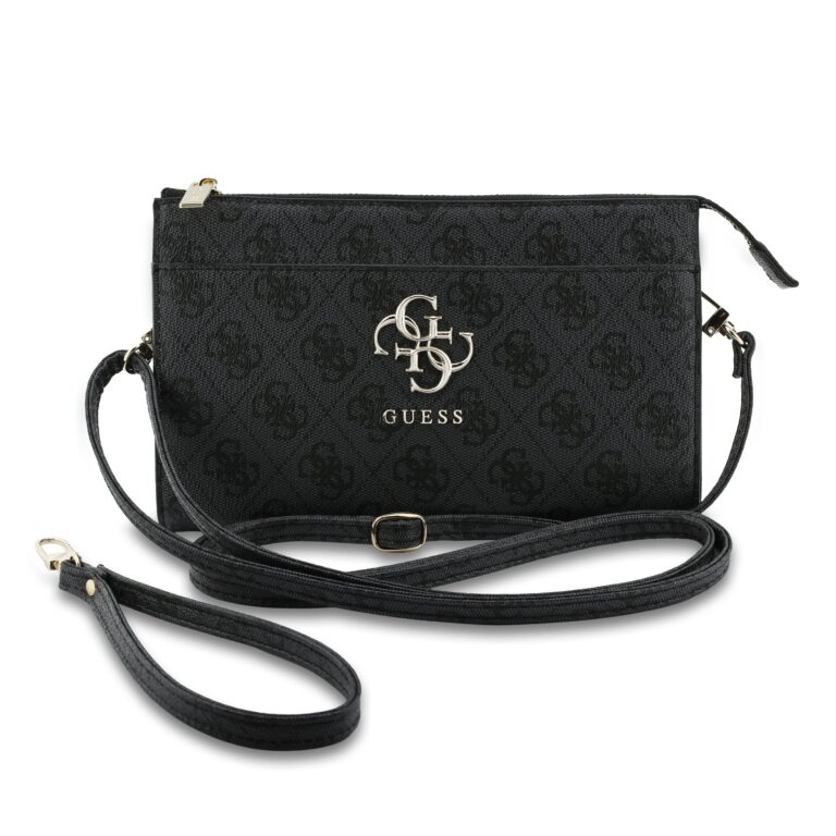 Guess PU 4G Metal Logo Handtas - Zwart