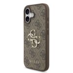 Guess PU 4G Metal Logo Hoesje iPhone 17 – Bruin - 1