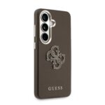 Guess PU 4G Resin Metal Logo Hoesje Samsung Galaxy S26 – Bruin - 3