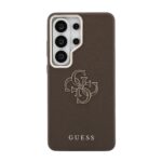 Guess PU 4G Resin Metal Logo Hoesje Samsung Galaxy S26 Ultra – Bruin - 2